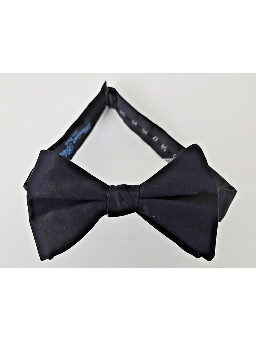 Barbara Blank NY Silk Pre-Tied Bow Tie Black Adjustable Formal Neckwear Prom
